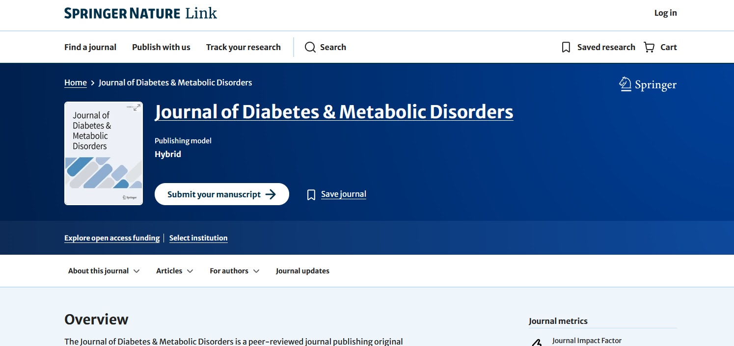 Journal of Diabetes & Metabolic Disorders